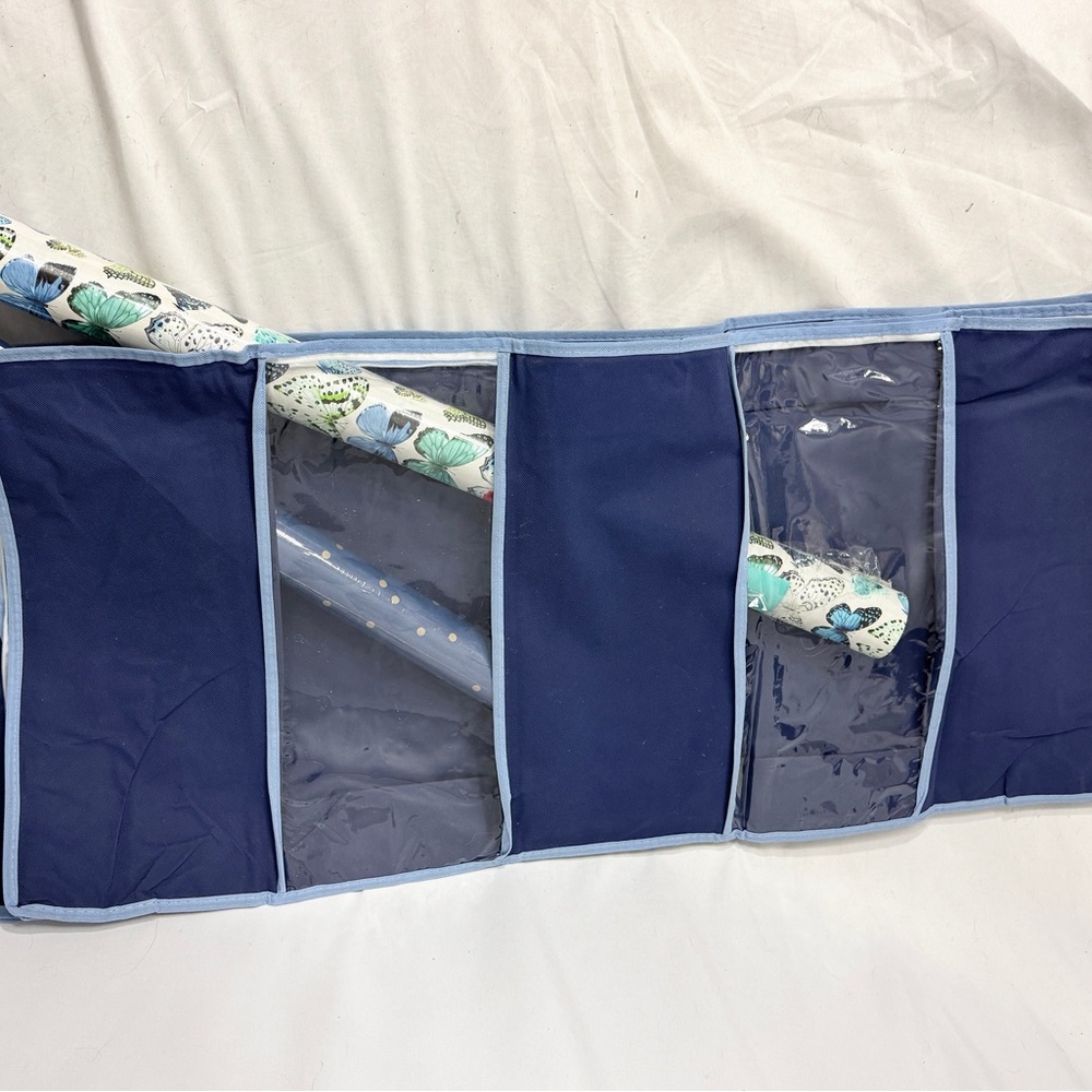 Set of 2 Gift Wrap Roll Holders w/Carry Handles